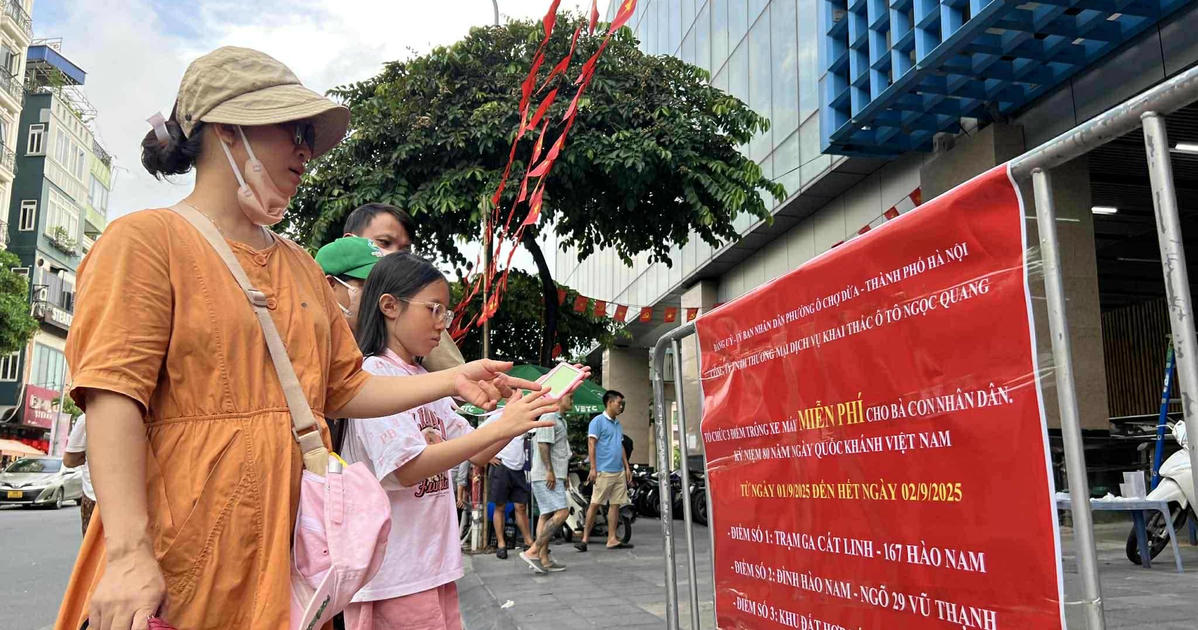 Thêm điểm trông xe miễn phí tại ga Cát Linh phục vụ người dân ngày Quốc khánh