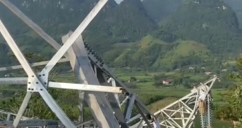 Gãy cột điện tại công trình 500kV Lào Cai - Vĩnh Yên, một người tử vong