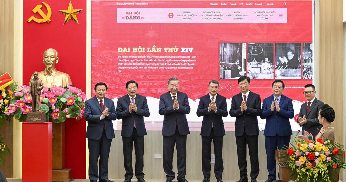 Tổng Bí thư Tô Lâm dự lễ ra mắt Trang thông tin điện tử "Đảng Cộng sản Việt Nam - Đại hội XIV"