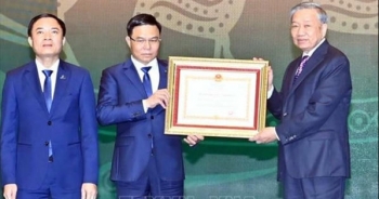 Tổng Bí thư dự Lễ kỷ niệm 50 năm Ngày thành lập Tập đoàn Công nghiệp - Năng lượng quốc gia Việt Nam