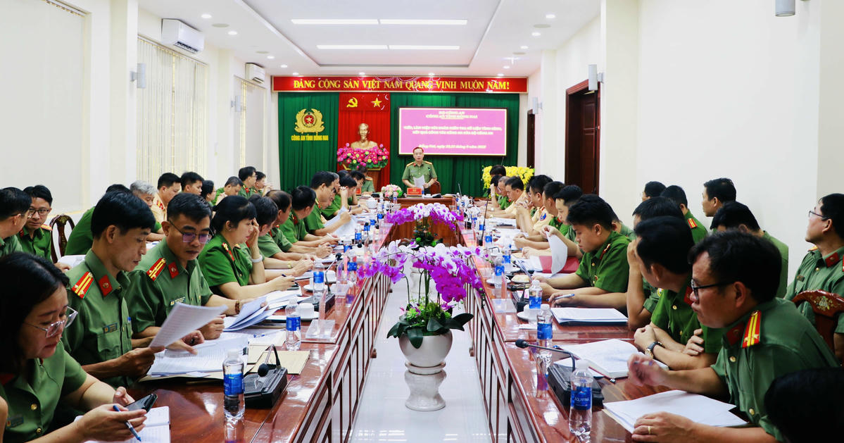 Đoàn công tác Bộ Công an làm việc với Công an tỉnh Đồng Nai