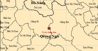 Đà Nẵng, Gia Lai rung lắc vì động đất mạnh 4,9 độ tại Quảng Ngãi