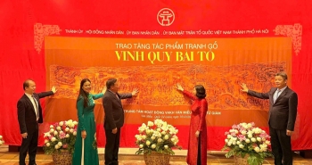Văn Miếu - Quốc Tử Giám đón bức tranh gỗ kỷ lục “Vinh quy bái tổ”