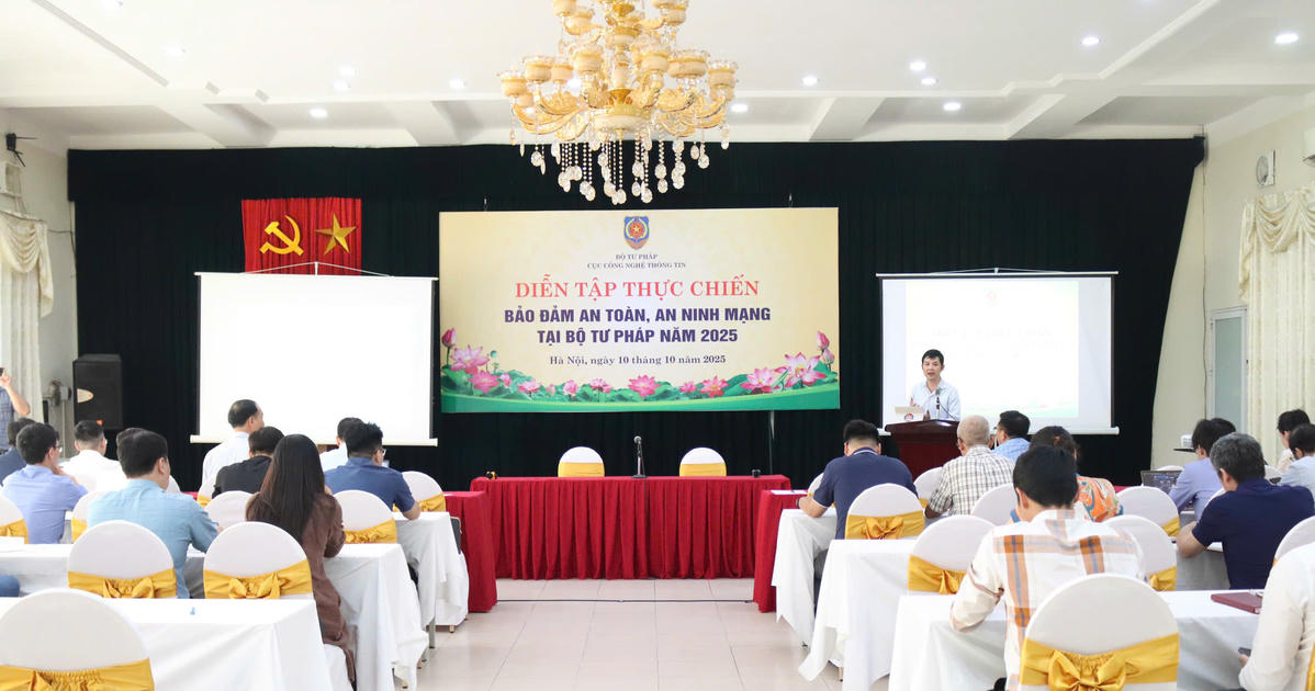 Diễn tập thực chiến bảo đảm an toàn, an ninh mạng tại Bộ Tư pháp năm 2025