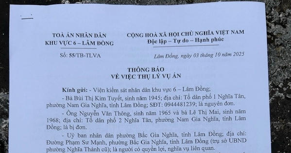 Diễn biến nghi vấn ‘cấp nhầm sổ đỏ’ tại Đắk Nông (cũ, nay là Lâm Đồng): TAND khu vực 6 ra thông báo thụ lý vụ án