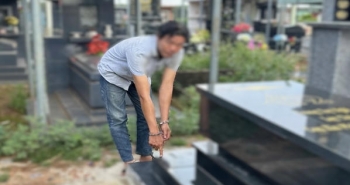 Bắt tạm giam đối tượng đập phá mộ tại Nghĩa trang Núi Đỏ