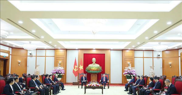 Tổng Bí thư Tô Lâm tiếp Đoàn đại biểu Đảng Nhân dân Cách mạng Lào