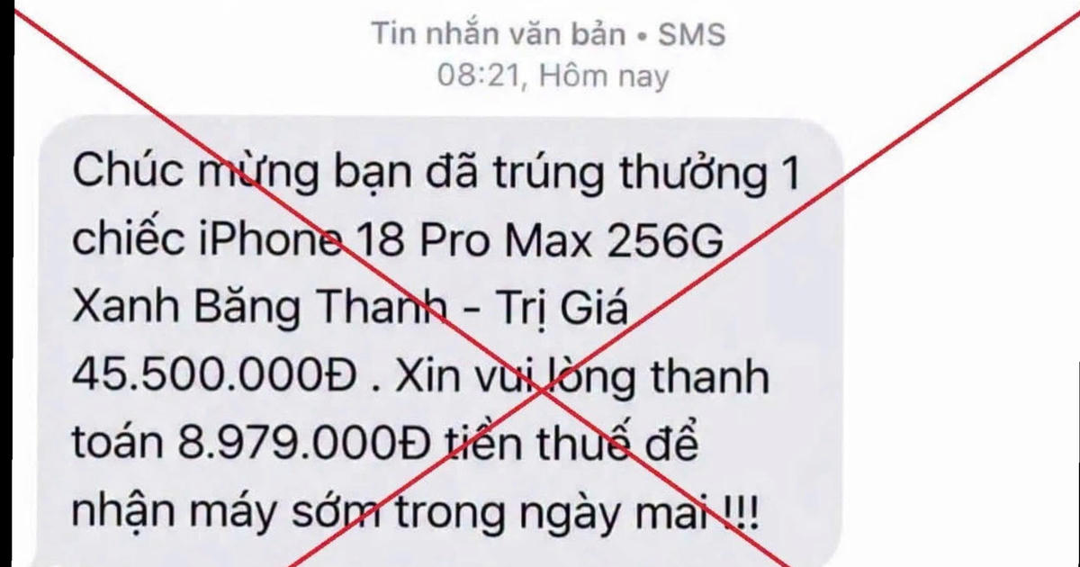 Công an cảnh báo tình trạng lừa đảo trúng thưởng điện thoại iPhone 18