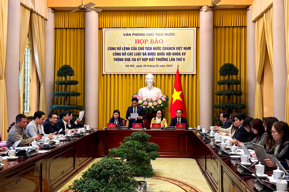 Công bố Lệnh của Chủ tịch nước đối với 3 luật vừa được Quốc hội thông qua