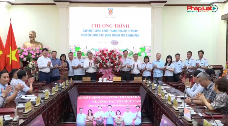 Lãnh đạo Bộ Tư pháp gặp mặt công chức nhận nhiệm vụ mới tại Thanh tra Chính phủ