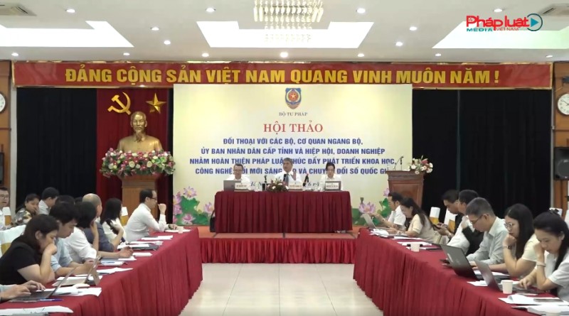 Bộ Tư Pháp đối thoại với các bộ, cơ quan ngang bộ, UBND cấp tỉnh hoàn thiện pháp luật thúc đẩy chuyển đổi số quốc gia