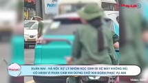 Xuân Mai - Hà Nội: Triệu tập nhóm học sinh đi xe máy không mũ, có hành vi phản cảm khi dừng chờ Đoàn phục vụ A80