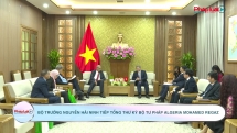 Bộ trưởng Nguyễn Hải Ninh tiếp Tổng Thư ký Bộ Tư pháp Algeria Mohamed Regaz