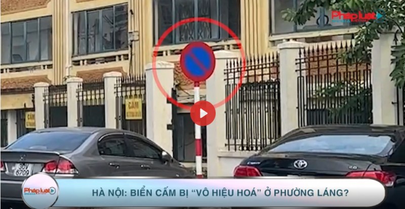 Hà Nội: Biển cấm bị “vô hiệu hoá” ở phường Láng?