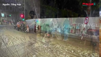 Hà Nội: Truy tìm xe tải làm rơi bùn khiến người tham gia giao thông trượt ngã tại khu vực Văn Miếu - Quốc Tử Giám