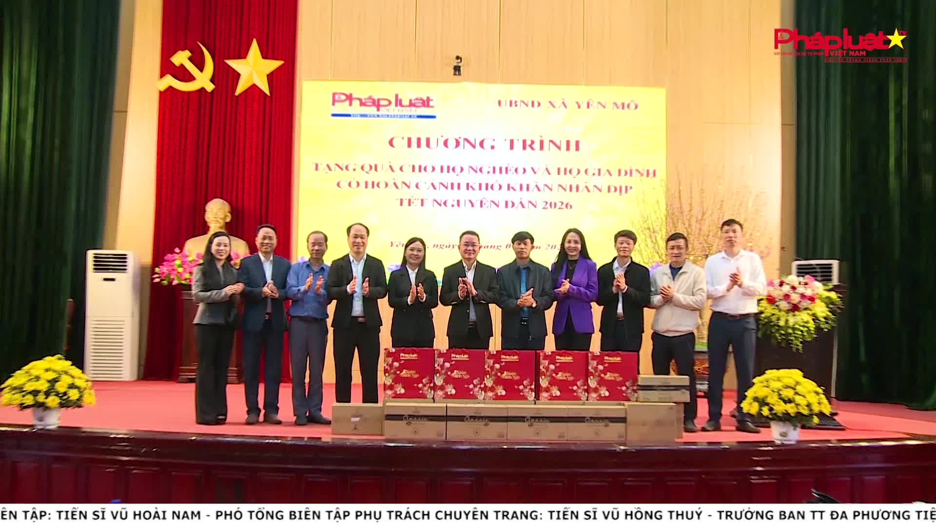 Báo Pháp luật Việt Nam trao tặng 250 suất quà cho hộ nghèo dịp Tết Nguyên đán 2026 tại xã Yên Mô, Ninh Bình