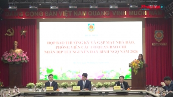 Bộ Tư pháp họp báo thường kỳ và gặp mặt phóng viên nhân dịp đón Tết Bính Ngọ