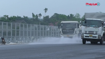 Phú Thọ: Sau phản ánh của Báo PLVN, đơn vị thi công Cầu vượt đường tỉnh 315B cam kết giảm thiểu bụi tối đa