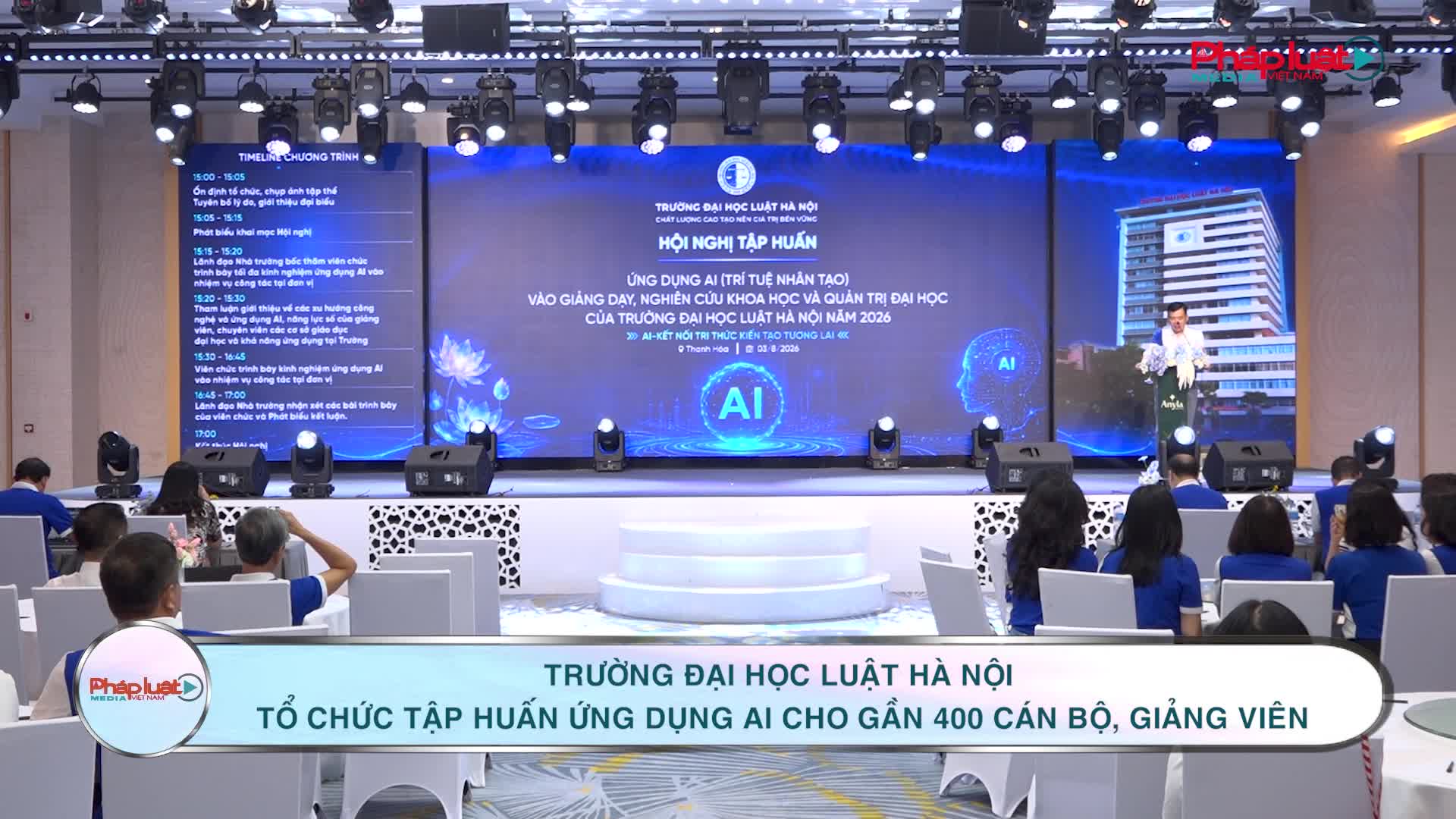 Trường Đại học Luật Hà Nội tổ chức tập huấn ứng dụng AI cho gần 400 cán bộ, giảng viên